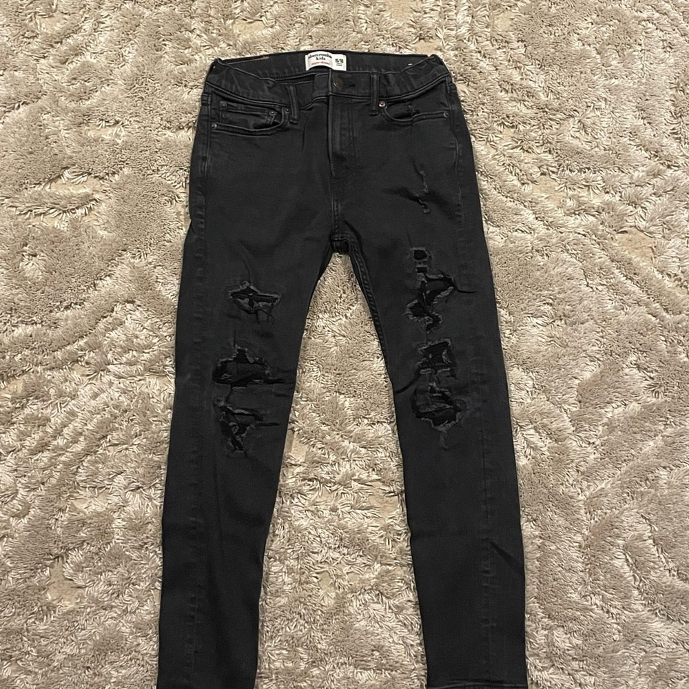 Boys Abercrombie & Fitch 15/16 distressed super skinny denim